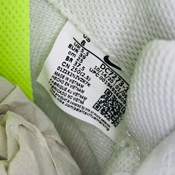 New! Nike Air Force 1 Crater FlyKnit White Blue Women’s Sneakers Shoes - Picture 13 of 15